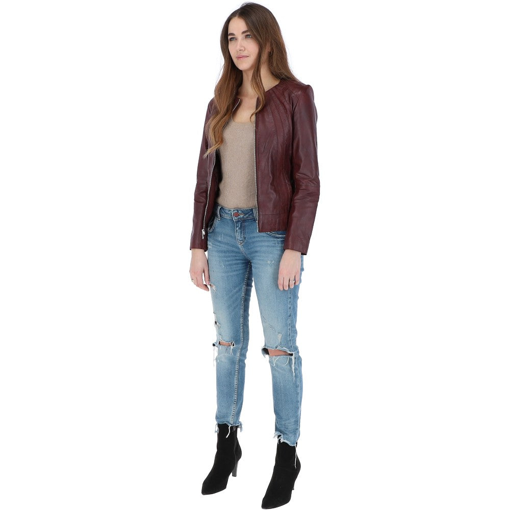 Ashwood Leather Jacket Burgandy: AWL-281