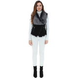 Toscana Suede Leather Biker Gilet Black: KB 620