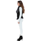 Toscana Suede Leather Biker Gilet Black: KB 620