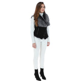 Toscana Suede Leather Biker Gilet Black: KB 620