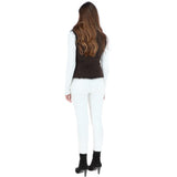 Toscana Suede Leather Biker Gilet Brown: KB 620