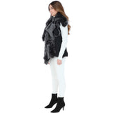 Double Collar Suede Leather Gilet Black/brissa: KB-529