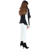 Double Collar Suede Leather Gilet Black/brissa: KB-529
