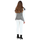 Toscana Double Collar Suede Leather Gilet Mineral Grey: KB-529