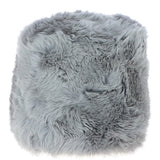 Fenland Sheepskin Pouffe Stool Grey: FF-POUFFE