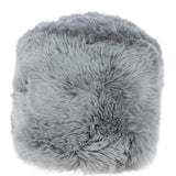 Fenland Sheepskin Pouffe Stool Grey: FF-POUFFE