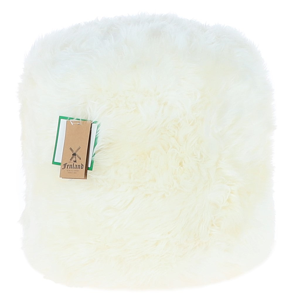 Fenland Sheepskin Pouffe Stool Ivory: FF-POUFFE