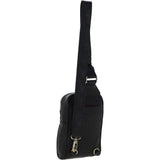 Ashwood Three Pocket Leather Sling Bag - Black: T-75