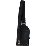 Ashwood Three Pocket Leather Sling Bag - Black: T-75