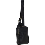 Ashwood Three Pocket Leather Sling Bag - Black: T-75
