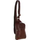Ashwood Three Pocket Leather Sling Bag - Chestnut Tan: T-75