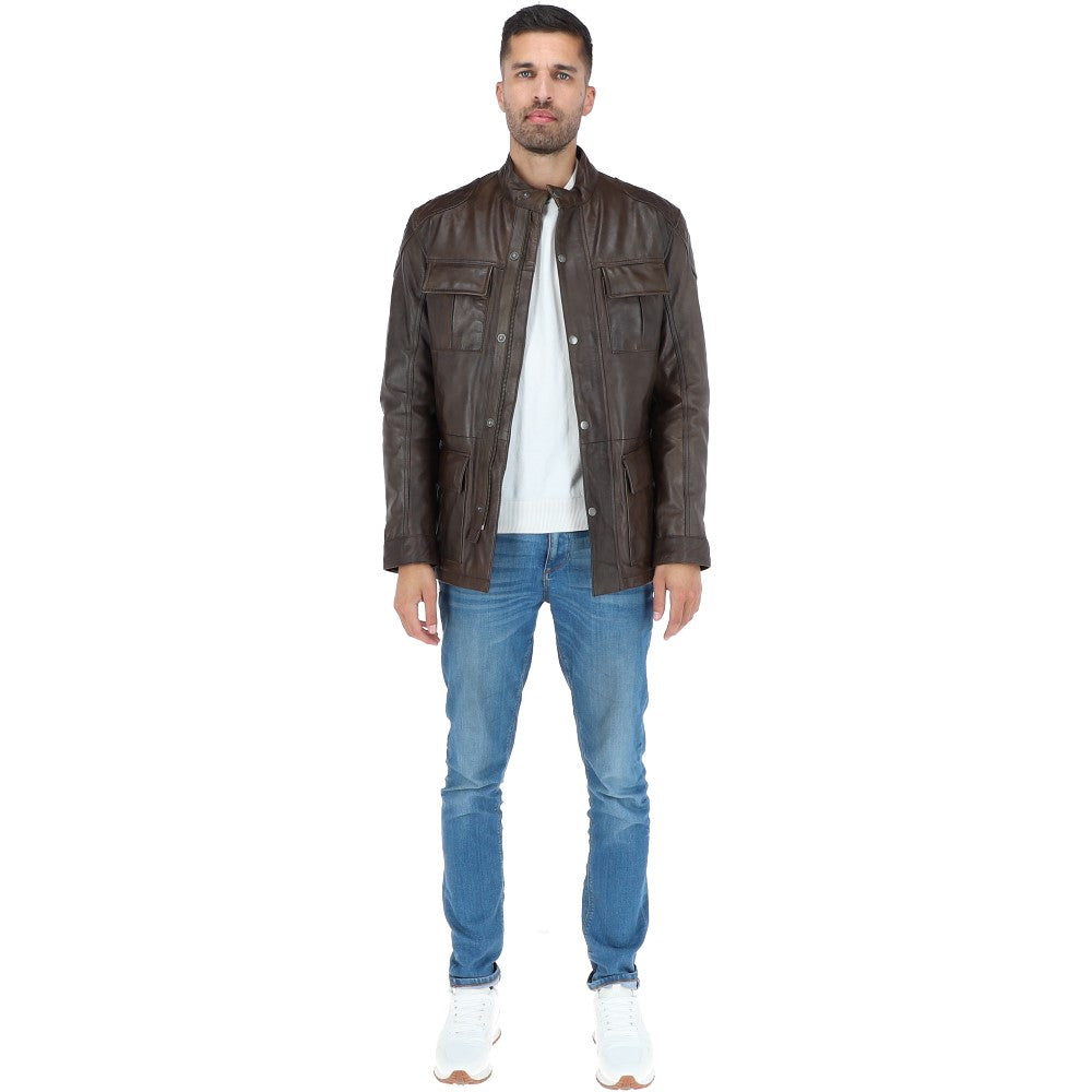 Leather Coat Nevada Timber: 2238