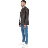 Leather Coat Nevada Timber: 2238