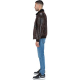 Luxury  Sheepskin Pilot Jacket Brown: NCAF1