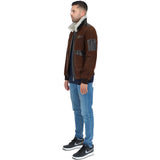 Luxury  Sheepskin Pilot Jacket Buff Brown: NCAF1