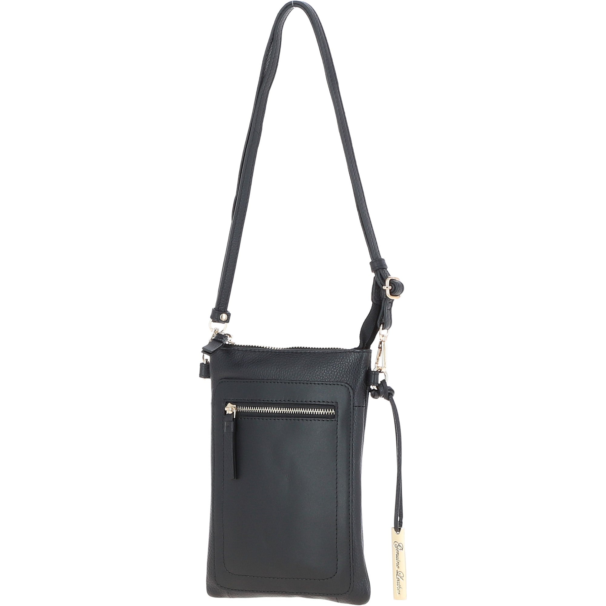 Ashwood Leather Crossbody Smart Phone Bag Black: Z-71