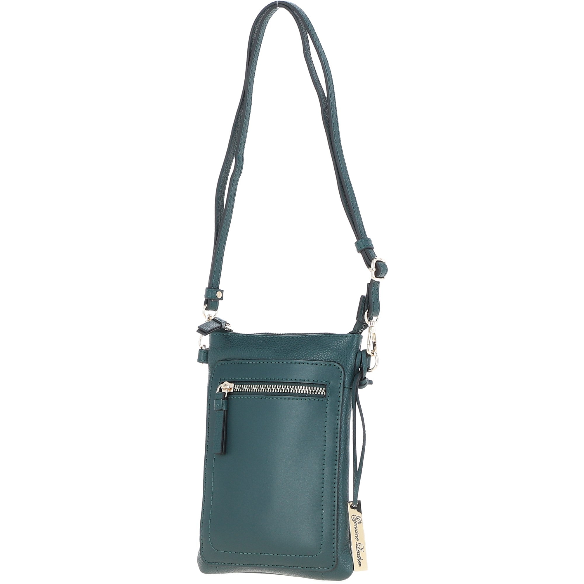 Ashwood Leather Crossbody Smart Phone Bag Green: Z-71