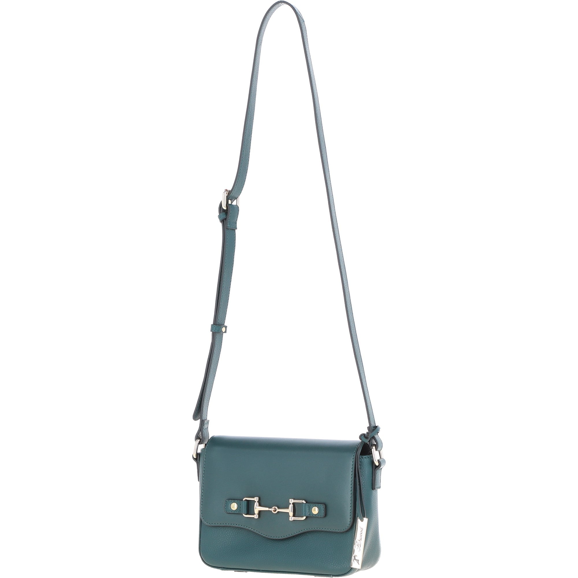 Ashwood Flap Over Leather Crossbody Bag Green: Z-75