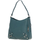 Ashwood Top Zip Leather Shoulder Bag Green: Z-77