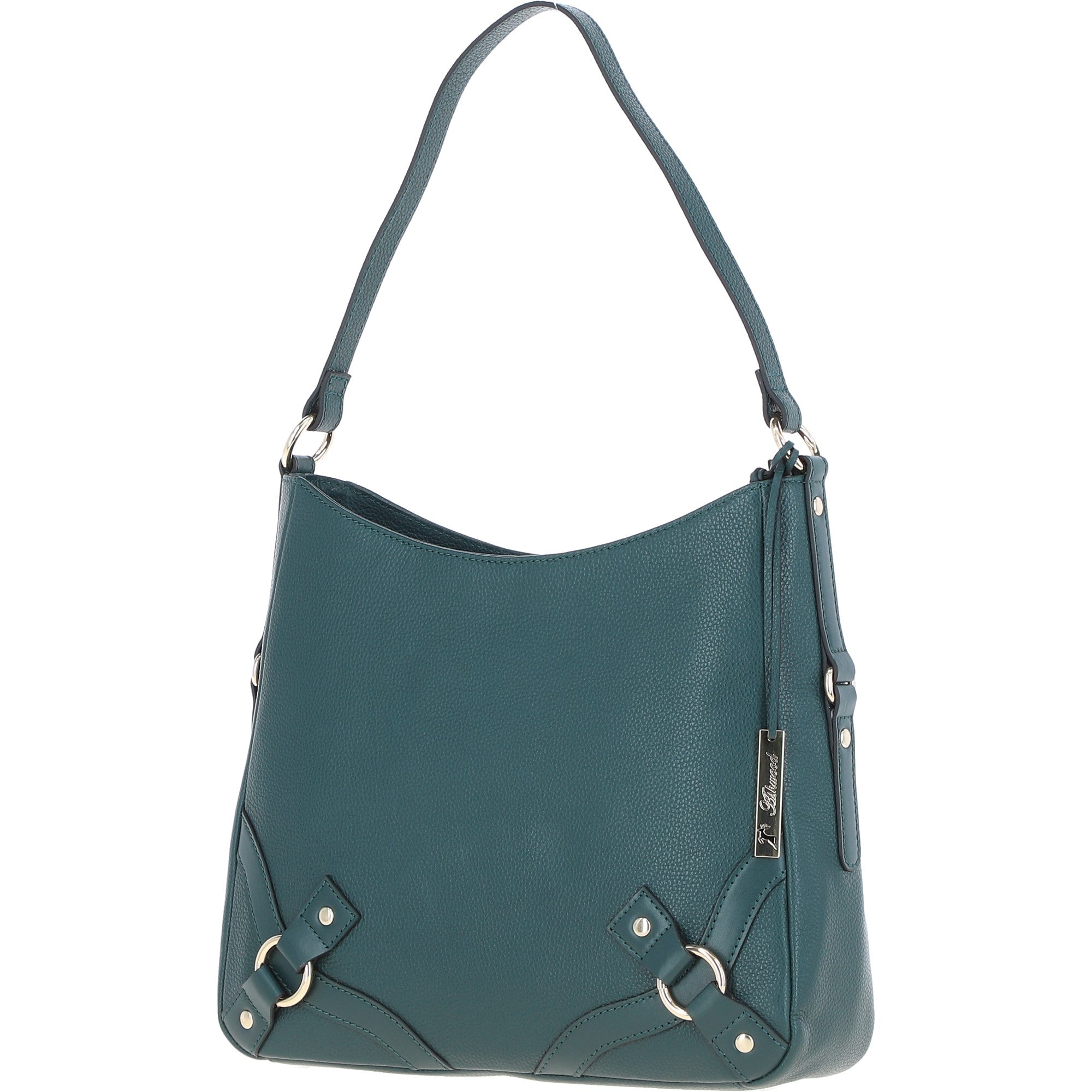 Ashwood Top Zip Leather Shoulder Bag Green: Z-77