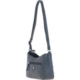 Ashwood Top Zip Leather Crossbody Bag Black: Z-78