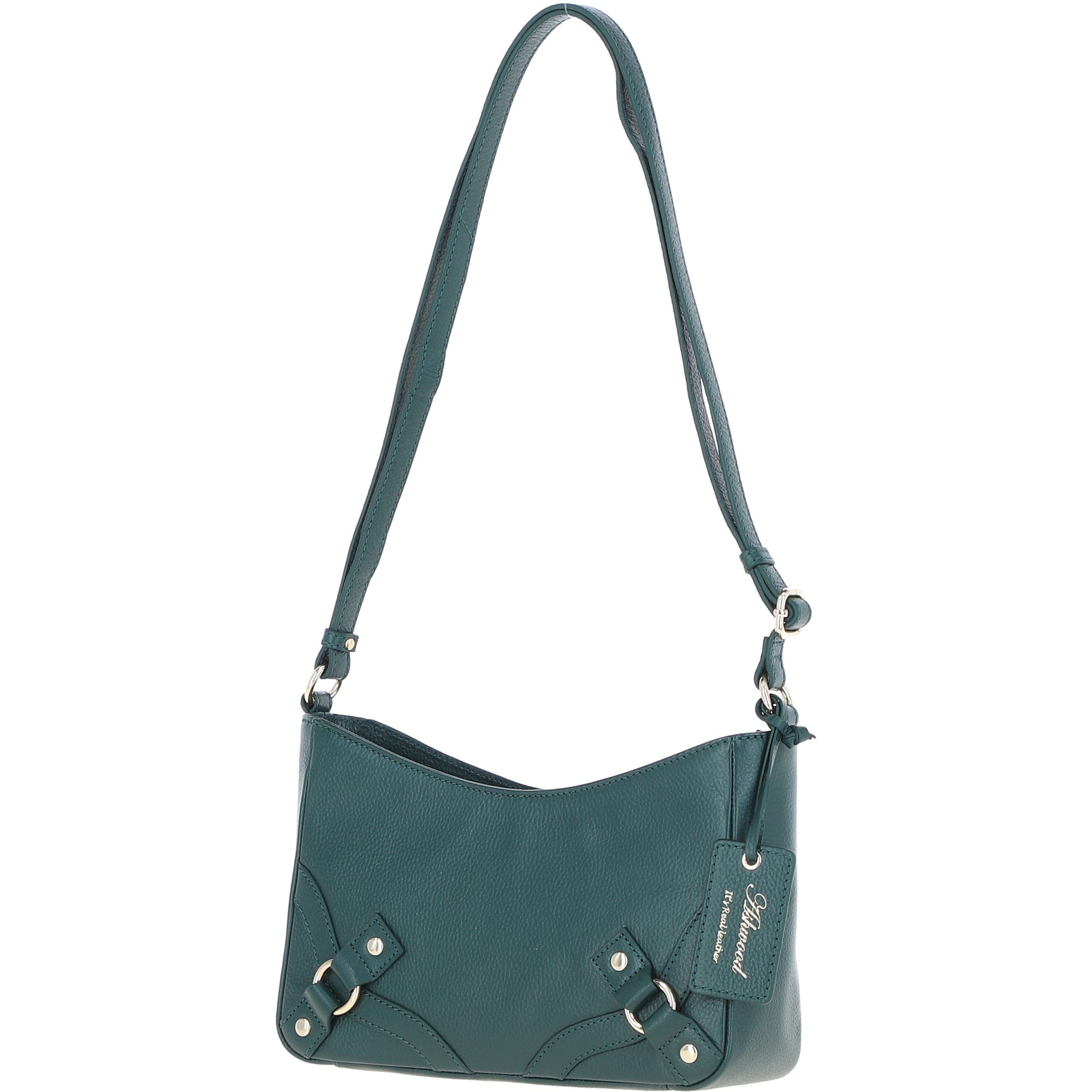 Ashwood Top Zip Leather Crossbody Bag Green: Z-78