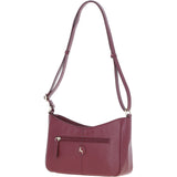 Ashwood Top Zip Leather Crossbody Bag Wine: Z-78