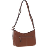 Ashwood Top Zip Leather Crossbody Bag Tan: Z-78