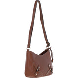 Ashwood Top Zip Leather Crossbody Bag Tan: Z-78