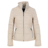 Women's Leather Jacket Beige: Anita