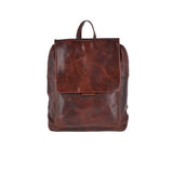 Medium Leather Zip Around Vintage Backpack Tan : Fred