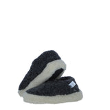 Soft and Cosy Full Woollen Unisex Indoor Slippers in Graphite: Pantofole