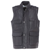 Premium Men's Brown Leather Utility Vest with Multiple Pockets: friends