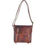 Leather Vintage Flight Shoulder Bag Tan : F-84