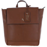 Ashwood Real Leather Flapover Backpack 2 Tone Tan: 64257