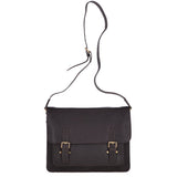 14 Inch Leather Satchel Brown : Josh