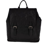 Unisex Leather Vintage Backpack Black/mud: F-86
