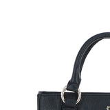 Real Leather Handbag with Adjustable Crossbody Strap Black: 64867