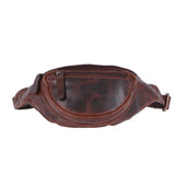 Vintage Leather Travel Waist Bag Tan: Ed