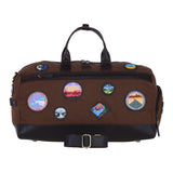Fenland Heritage Canvas Travel Holdall with Adventure Patch's Brandy/Green: Fen-747