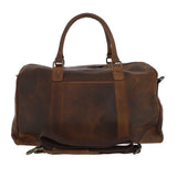 Large Vintage Leather Travel Holdall Tan: Jayden