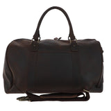 Large Vintage Leather Travel Holdall Brown: Jayden