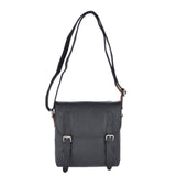 Leather Vintage Flight Shoulder Bag Black/mud : F-84