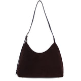 Ashwood Leather and Suede Shoulder Bag with Adjustable Strap Brown: S-53