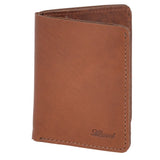 Leather Oily Hunter 6 Card Wallet Chestnut : 1886