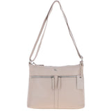Sleek Luxe Leather Shoulder Bag Mushroom: Mourne