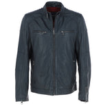 Leather Biker Jacket Midnight Navy: Lent 2