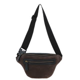 Suede and Leather Luxury Travel Bum Bag Grey: Billy