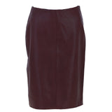 Stylish Leather Pencil Skirt Burgandy: skirt 23