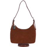 Ashwood Leather and Suede Shoulder Bag with Replaceable Crossbody Strap in Tan: S-52